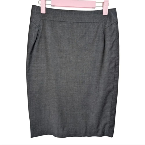 Ann Taylor Grey Pencil Skirt Office/Work Woman Size 0 - Picture 1 of 8